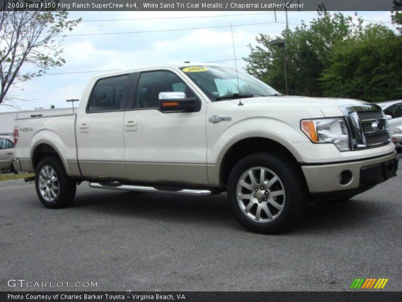 White Sand Tri Coat Metallic / Chaparral Leather/Camel 2009 Ford F150 King Ranch SuperCrew 4x4