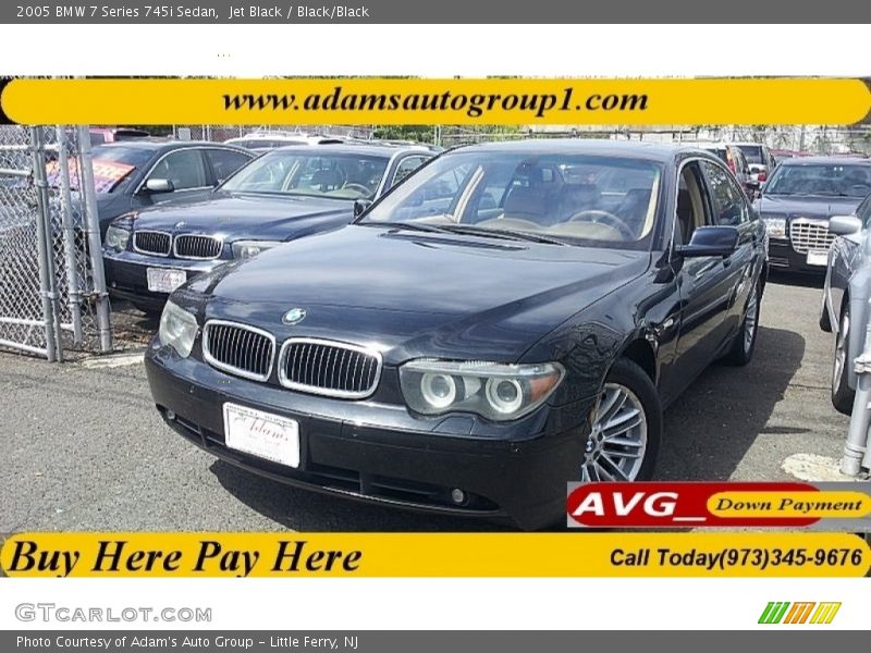 Jet Black / Black/Black 2005 BMW 7 Series 745i Sedan