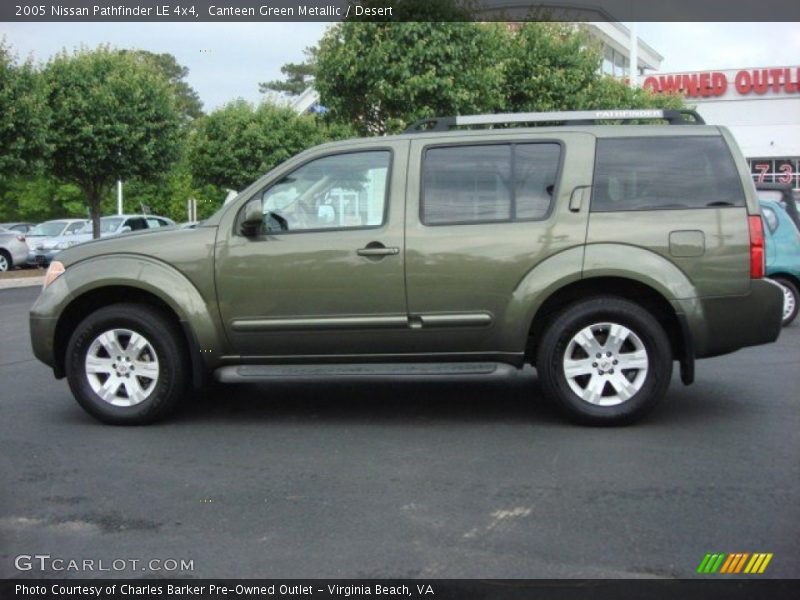 Canteen Green Metallic / Desert 2005 Nissan Pathfinder LE 4x4