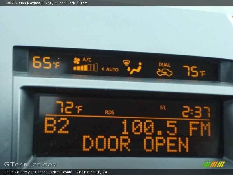 Super Black / Frost 2007 Nissan Maxima 3.5 SE