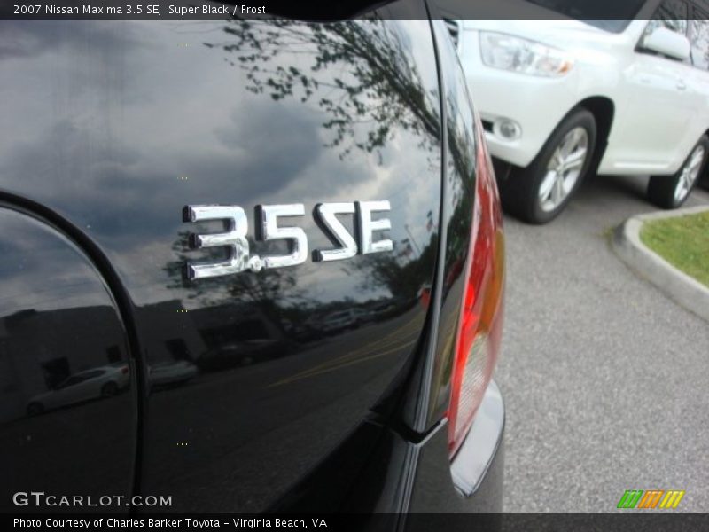 Super Black / Frost 2007 Nissan Maxima 3.5 SE