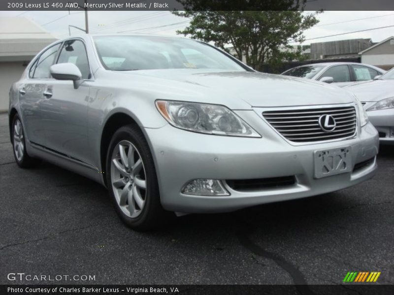 Mercury Silver Metallic / Black 2009 Lexus LS 460 AWD