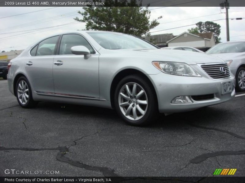 Mercury Silver Metallic / Black 2009 Lexus LS 460 AWD