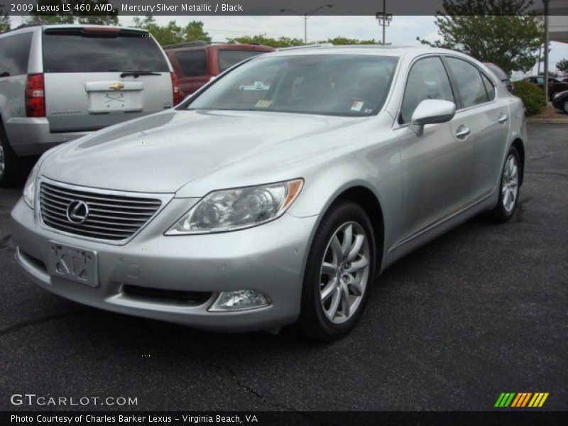 Mercury Silver Metallic / Black 2009 Lexus LS 460 AWD