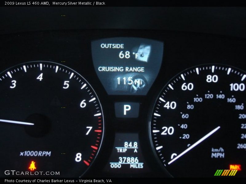 Mercury Silver Metallic / Black 2009 Lexus LS 460 AWD