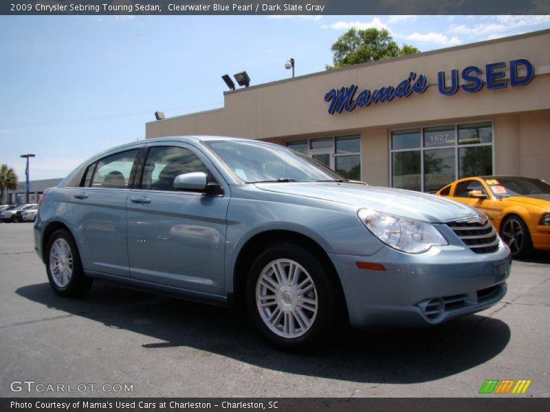Clearwater Blue Pearl / Dark Slate Gray 2009 Chrysler Sebring Touring Sedan