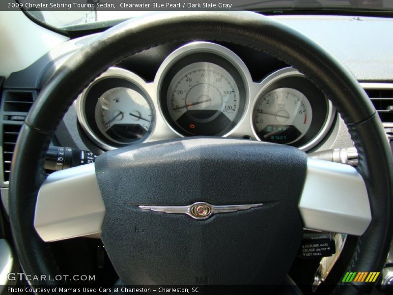 Clearwater Blue Pearl / Dark Slate Gray 2009 Chrysler Sebring Touring Sedan