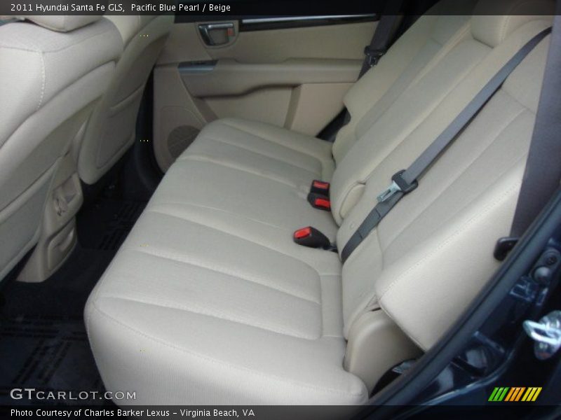 Pacific Blue Pearl / Beige 2011 Hyundai Santa Fe GLS
