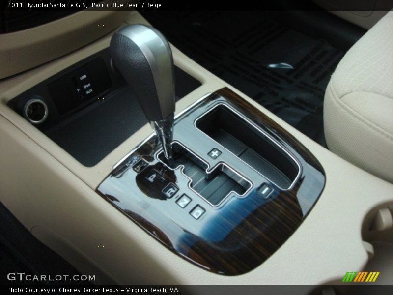 Pacific Blue Pearl / Beige 2011 Hyundai Santa Fe GLS