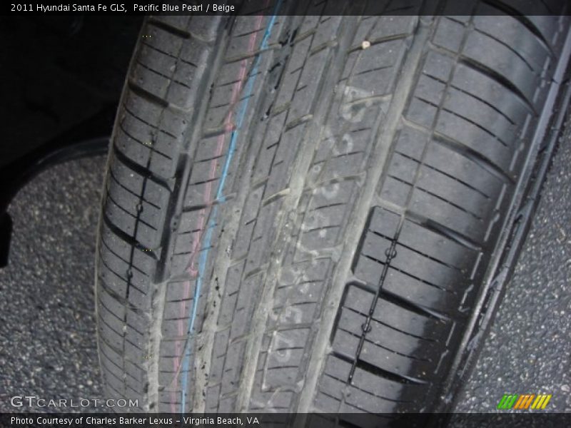 Pacific Blue Pearl / Beige 2011 Hyundai Santa Fe GLS