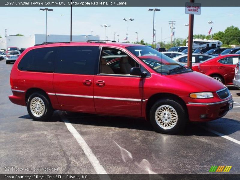 Candy Apple Red Metallic / Camel 1997 Chrysler Town & Country LXi