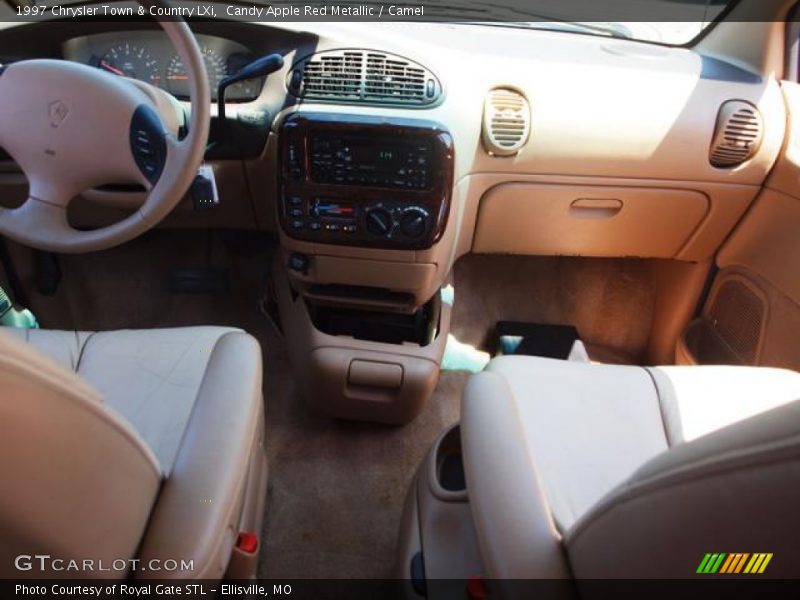 Candy Apple Red Metallic / Camel 1997 Chrysler Town & Country LXi