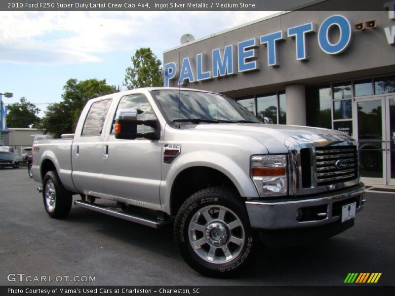 Ingot Silver Metallic / Medium Stone 2010 Ford F250 Super Duty Lariat Crew Cab 4x4