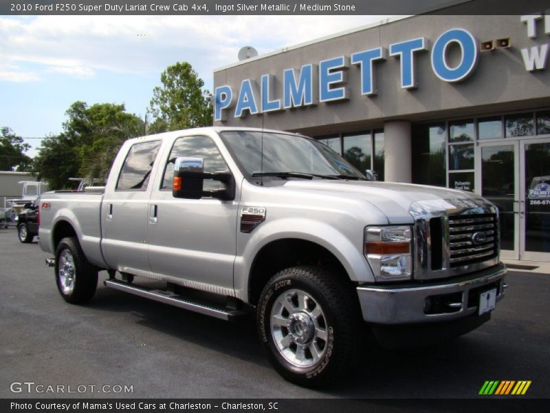 Ingot Silver Metallic / Medium Stone 2010 Ford F250 Super Duty Lariat Crew Cab 4x4