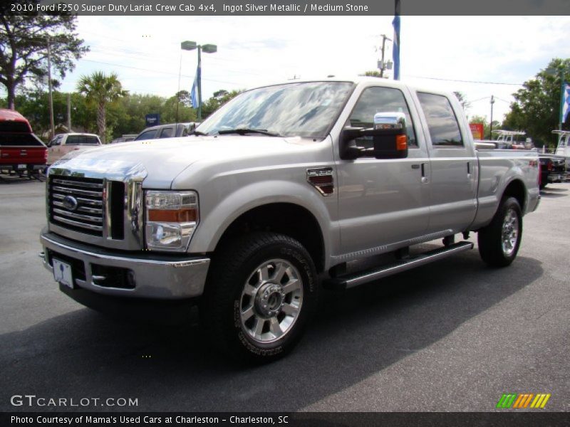 Ingot Silver Metallic / Medium Stone 2010 Ford F250 Super Duty Lariat Crew Cab 4x4
