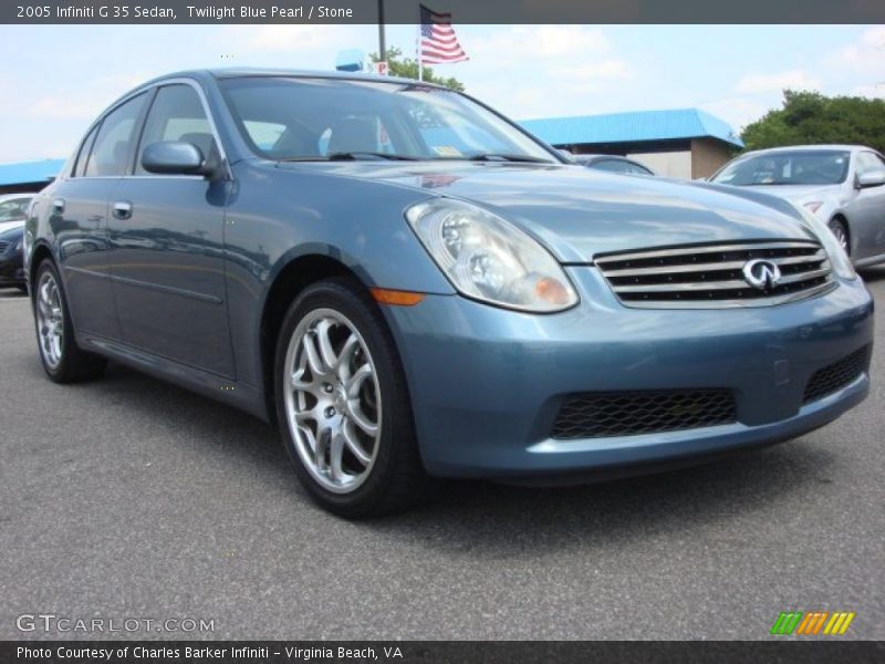 Twilight Blue Pearl / Stone 2005 Infiniti G 35 Sedan