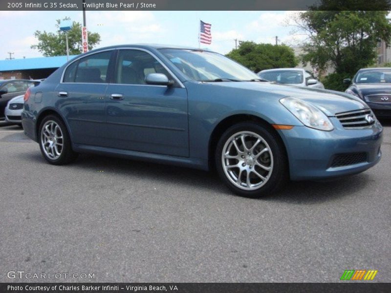 Twilight Blue Pearl / Stone 2005 Infiniti G 35 Sedan