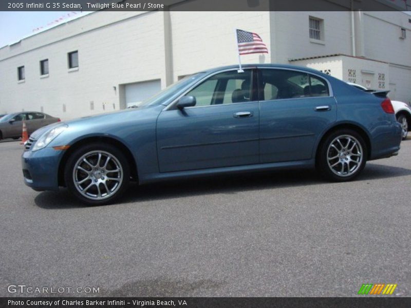 Twilight Blue Pearl / Stone 2005 Infiniti G 35 Sedan
