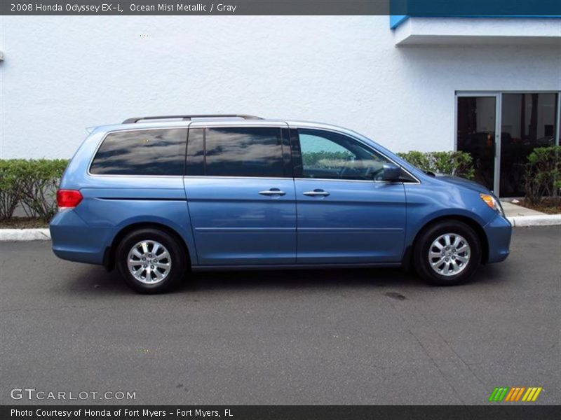 Ocean Mist Metallic / Gray 2008 Honda Odyssey EX-L