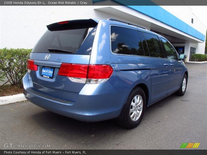 Ocean Mist Metallic / Gray 2008 Honda Odyssey EX-L