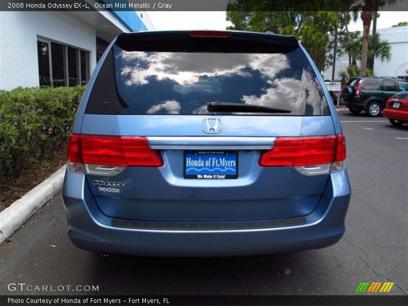 Ocean Mist Metallic / Gray 2008 Honda Odyssey EX-L