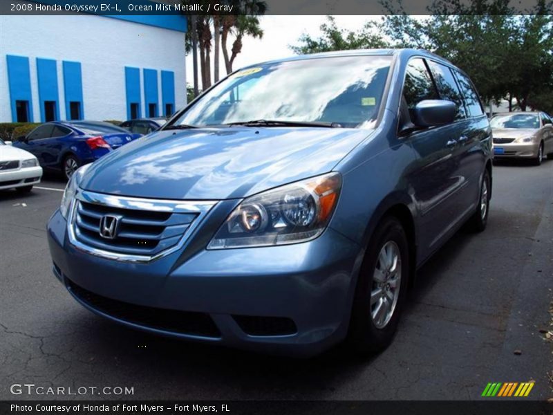 Ocean Mist Metallic / Gray 2008 Honda Odyssey EX-L