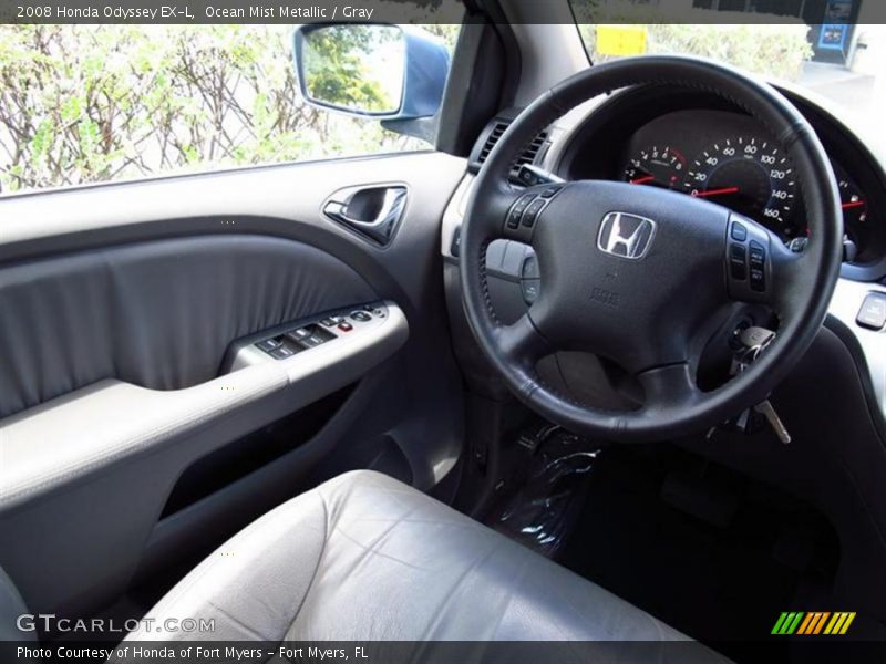 Ocean Mist Metallic / Gray 2008 Honda Odyssey EX-L