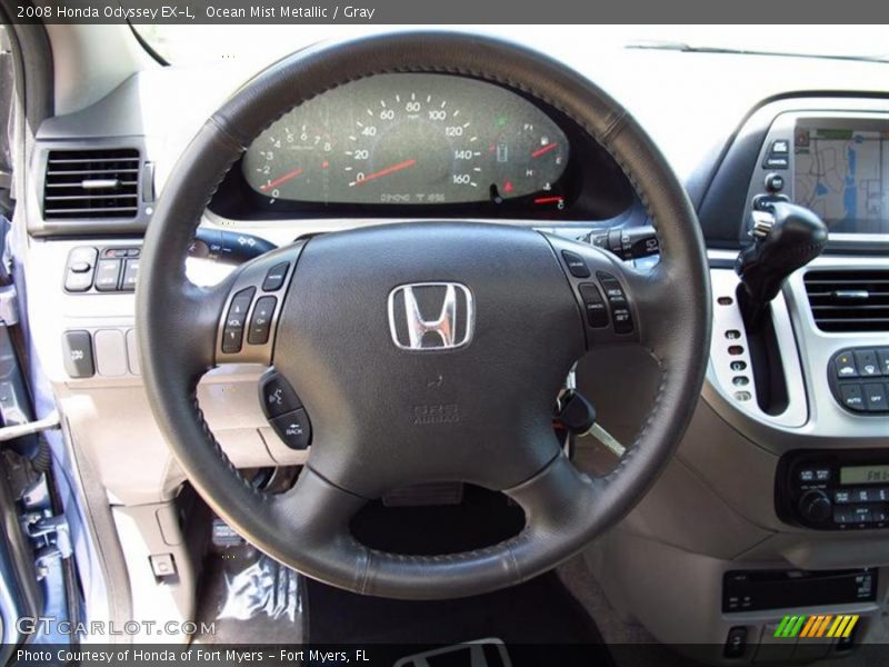 Ocean Mist Metallic / Gray 2008 Honda Odyssey EX-L