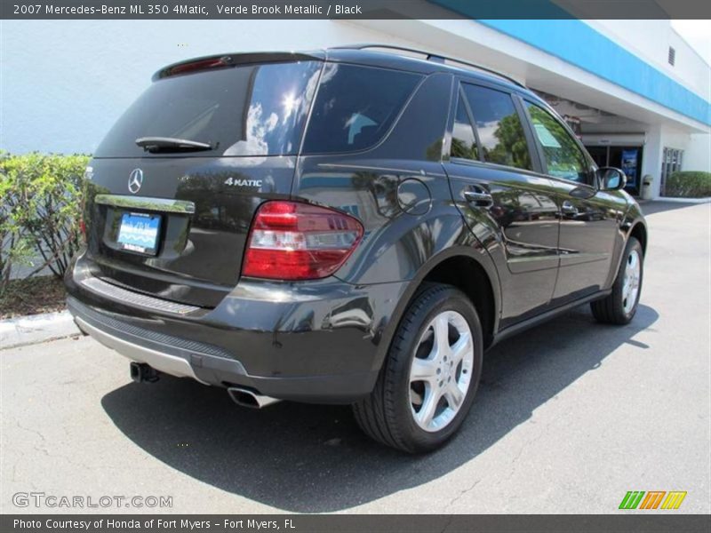 Verde Brook Metallic / Black 2007 Mercedes-Benz ML 350 4Matic