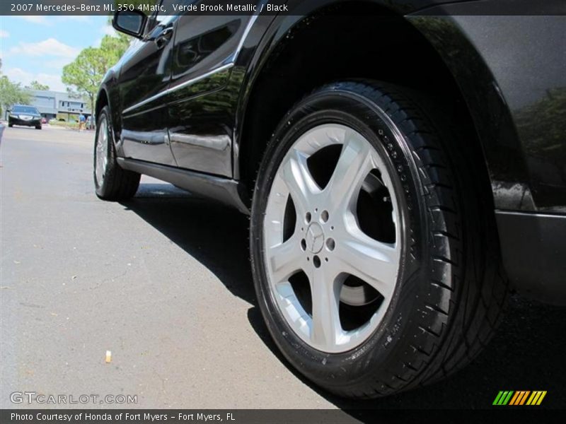Verde Brook Metallic / Black 2007 Mercedes-Benz ML 350 4Matic