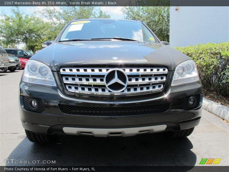 Verde Brook Metallic / Black 2007 Mercedes-Benz ML 350 4Matic