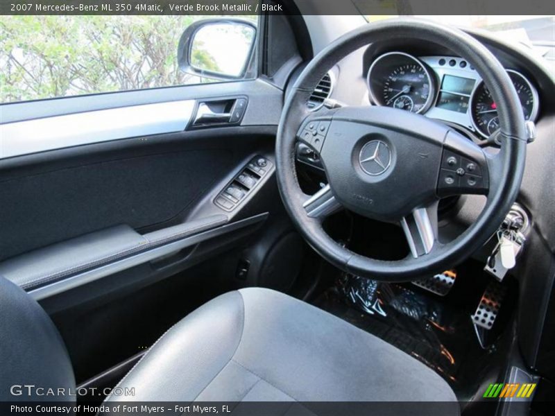 Verde Brook Metallic / Black 2007 Mercedes-Benz ML 350 4Matic