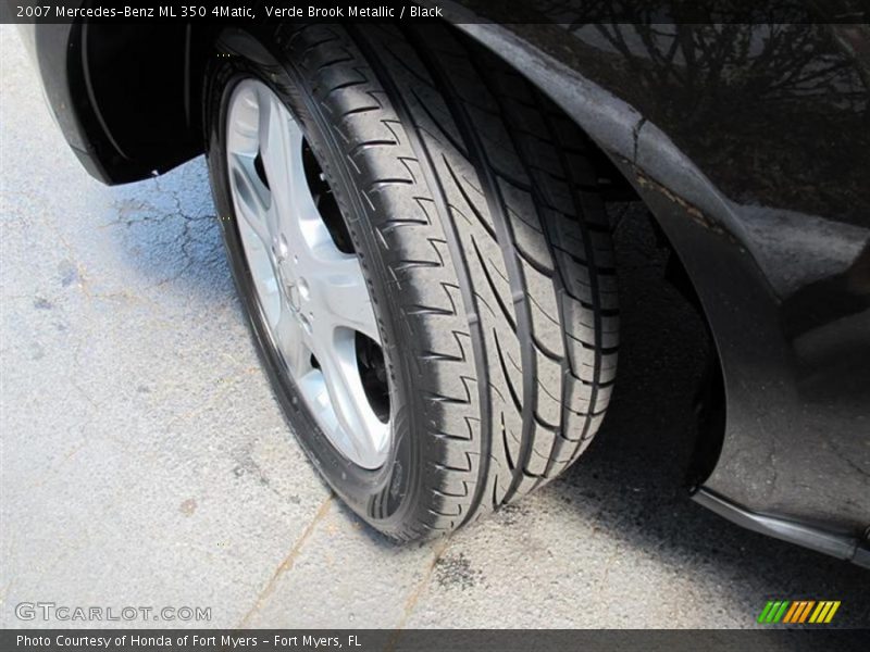 Verde Brook Metallic / Black 2007 Mercedes-Benz ML 350 4Matic