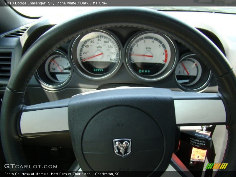 Stone White / Dark Slate Gray 2010 Dodge Challenger R/T