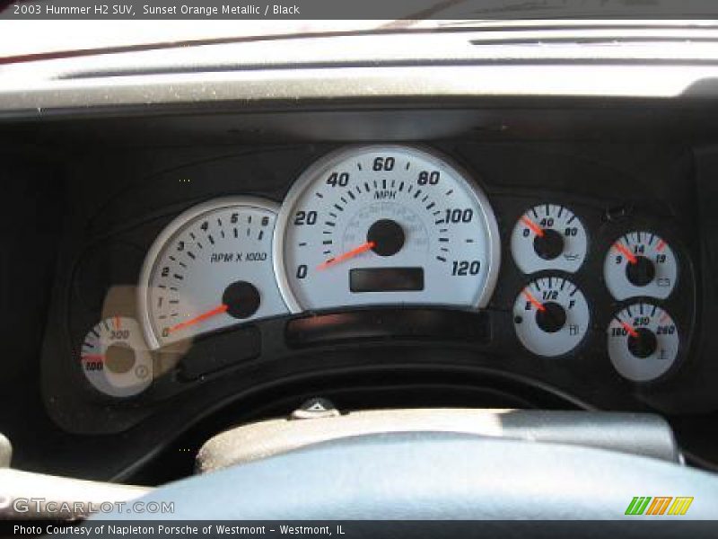 Sunset Orange Metallic / Black 2003 Hummer H2 SUV