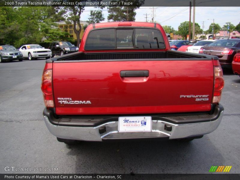 Impulse Red Pearl / Taupe 2008 Toyota Tacoma PreRunner Access Cab