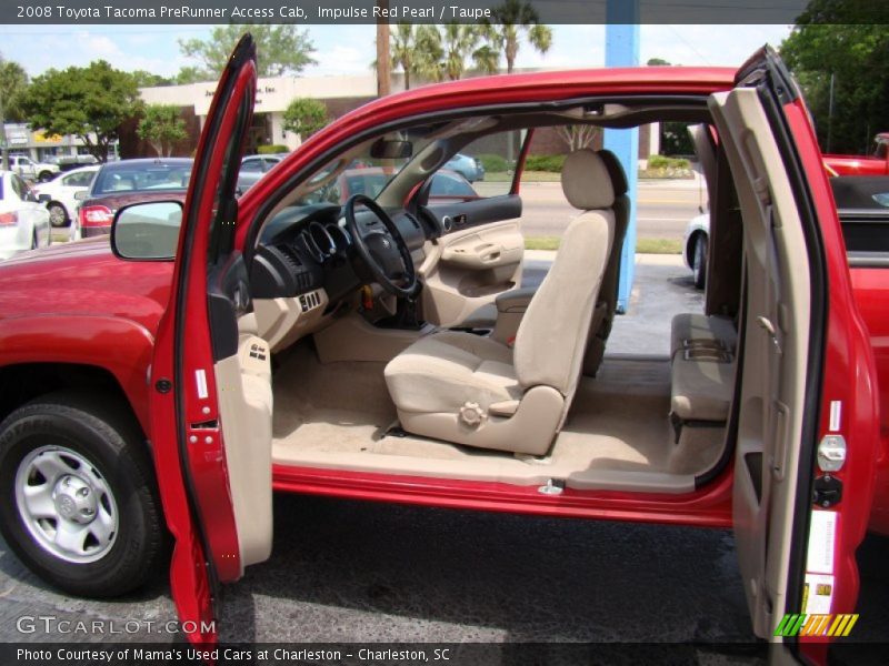 Impulse Red Pearl / Taupe 2008 Toyota Tacoma PreRunner Access Cab