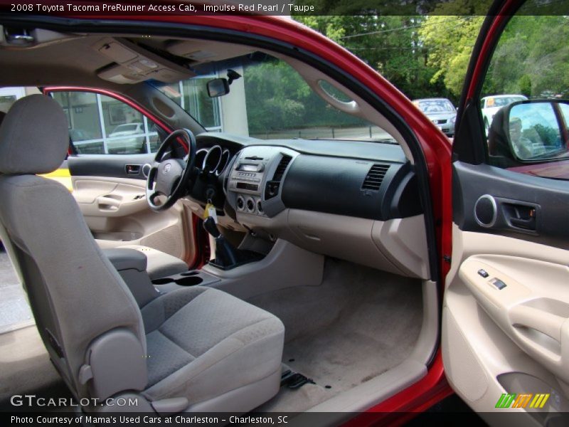 Impulse Red Pearl / Taupe 2008 Toyota Tacoma PreRunner Access Cab
