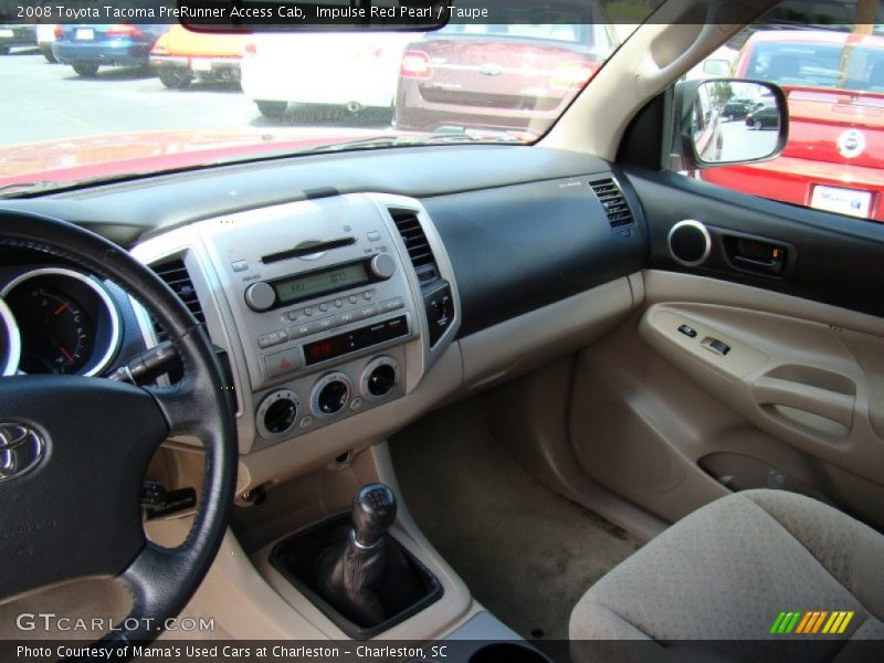 Impulse Red Pearl / Taupe 2008 Toyota Tacoma PreRunner Access Cab