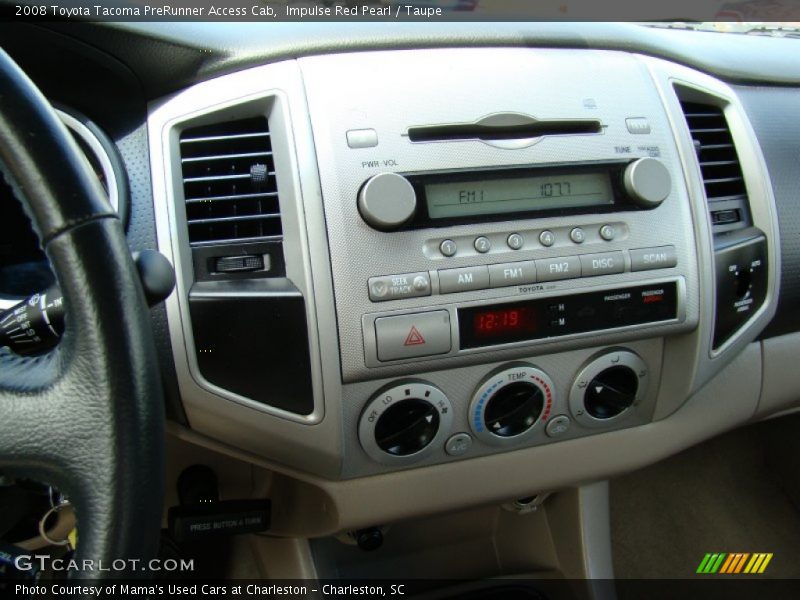 Impulse Red Pearl / Taupe 2008 Toyota Tacoma PreRunner Access Cab