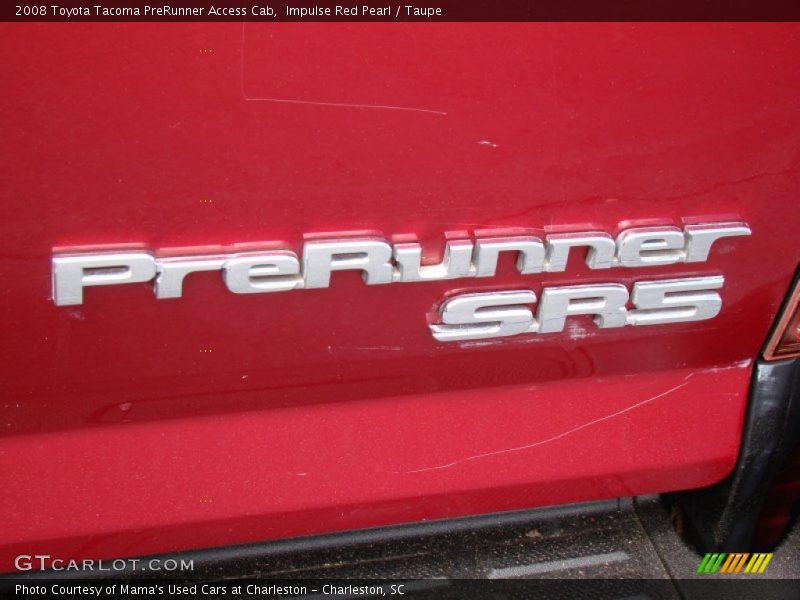 Impulse Red Pearl / Taupe 2008 Toyota Tacoma PreRunner Access Cab