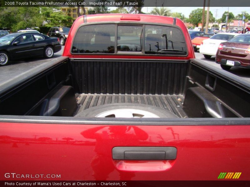 Impulse Red Pearl / Taupe 2008 Toyota Tacoma PreRunner Access Cab