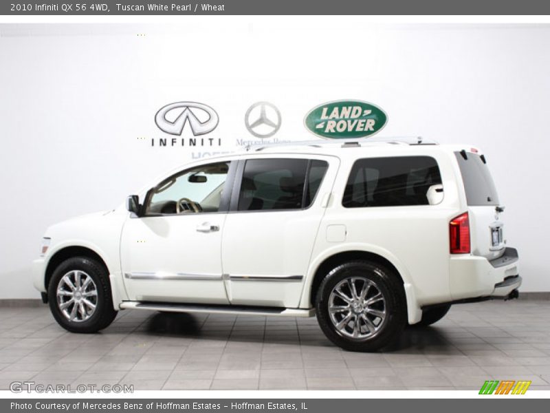 Tuscan White Pearl / Wheat 2010 Infiniti QX 56 4WD