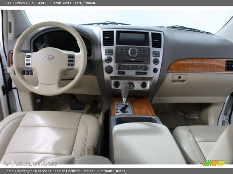 Tuscan White Pearl / Wheat 2010 Infiniti QX 56 4WD