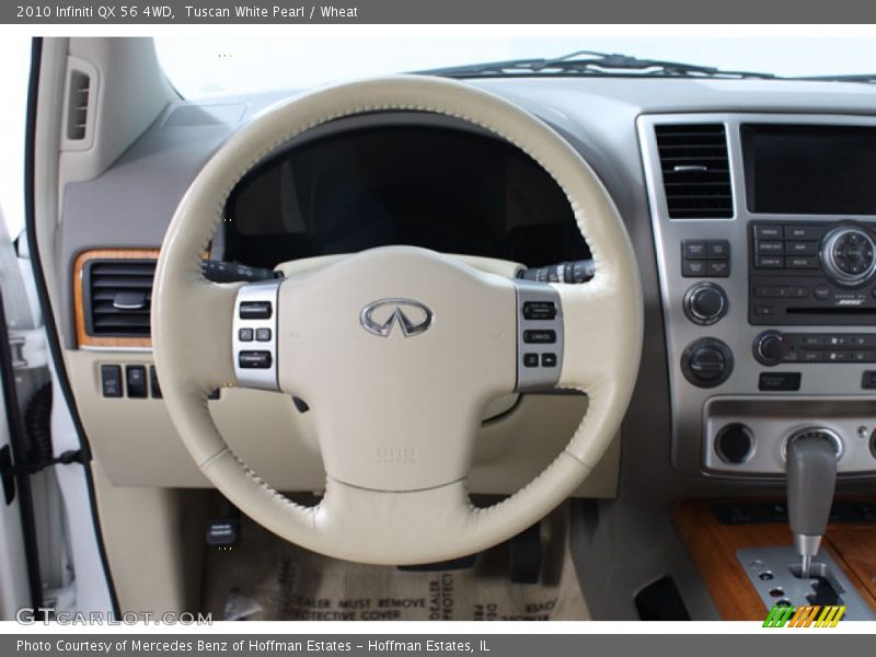 Tuscan White Pearl / Wheat 2010 Infiniti QX 56 4WD