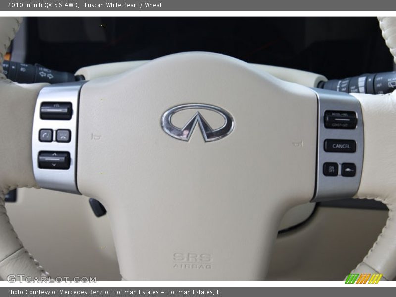 Tuscan White Pearl / Wheat 2010 Infiniti QX 56 4WD