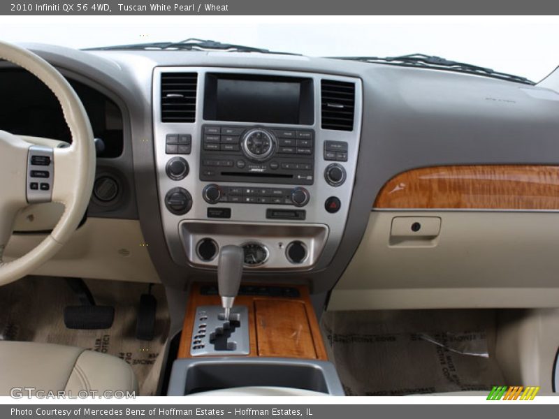 Tuscan White Pearl / Wheat 2010 Infiniti QX 56 4WD