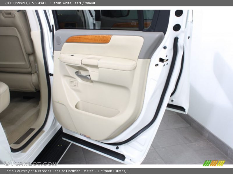 Tuscan White Pearl / Wheat 2010 Infiniti QX 56 4WD