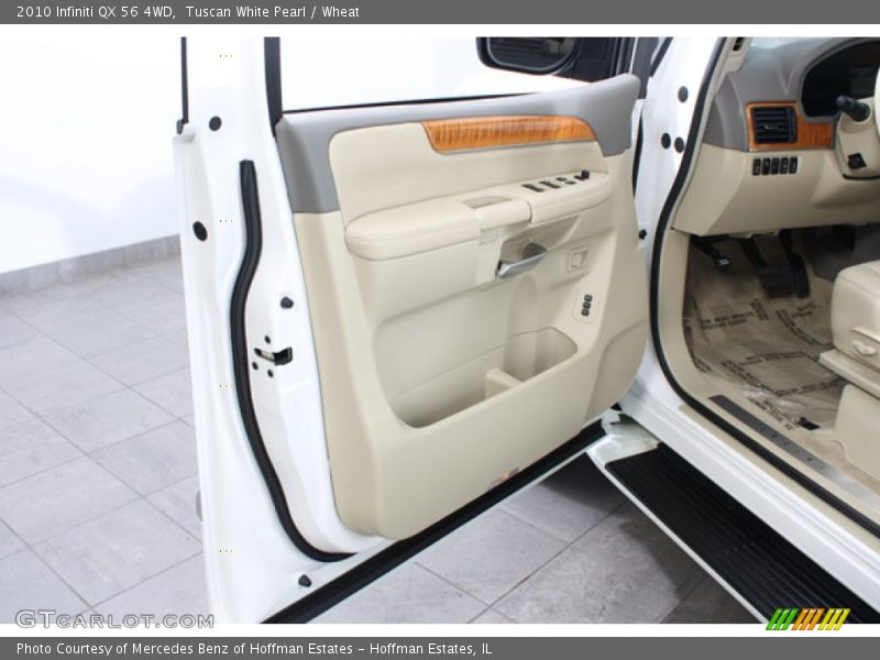 Tuscan White Pearl / Wheat 2010 Infiniti QX 56 4WD