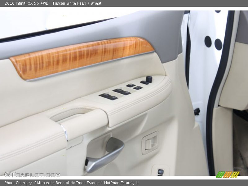 Tuscan White Pearl / Wheat 2010 Infiniti QX 56 4WD
